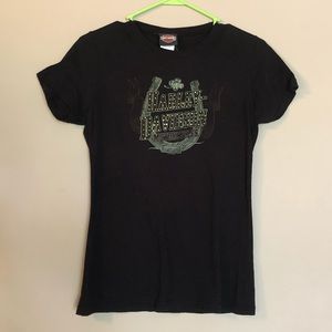 Harley Davidson Jeweled Woman’s Tee Size Large